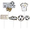 6Pcs Soccer Happy Birthday Boy Cake Toppers DIY Soccer Ball Shoes Goal Cake Picks Sport Football Theme Birthday Party Baby Shower Cake Decorations Kids Boys Men Birthday Party Favors Supplies view 1