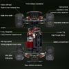 QIYHBVR RC Car, 1/14 Scale 2.4GHz Remote Control Car, 4WD 50km/h High Speed Racing Car, Off-Road Buggy Drift Car RTR with Aluminum Alloy Chassis, Zinc Alloy Gear view 4