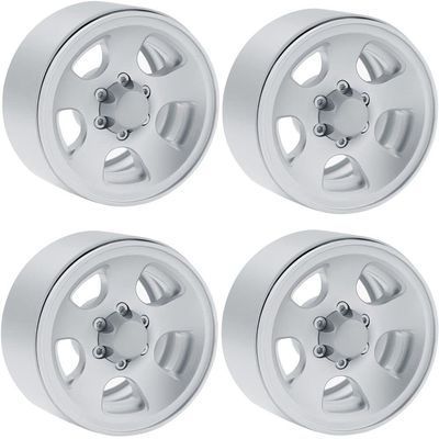 Powerhobby X5 Aluminum 1.9" Beadlock Wheels Silver (4) 1/10 Rock Crawler