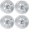 Powerhobby X5 Aluminum 1.9" Beadlock Wheels Silver (4) 1/10 Rock Crawler view 1