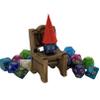 Chair of Shame Timeout Dice Jail and Dunce Cap from Fate's End Dice Towers by Kimbolt Creations (Chair-Rosewood, Dunce Cap Color-Blue) view 1