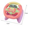 Colaxi Rotating Driving Steering Wheel Toy Pretend Play Educational Sounding Toy Entertainment Sound Toy Birthday Gifts Interactive Boys Leisure, Pink view 4