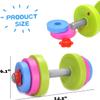 Adjustable Dumbbell Toy Pretend Workout for Kids - Fill Weights with Water or Sand - Beach Toys view 4