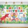 Custom Dinosaur Theme 12thBirthday Party Decorations BannerHappy 12th Birthday Dinosaur World Backdrop Decorations Supplies view 1