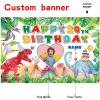 Custom Dinosaur Theme 20th Birthday Party Decorations BannerHappy 20th Birthday Dinosaur World Backdrop Decorations Supplies view 2