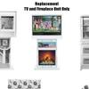 Replacement Parts for Barbie Doll Dreamhouse - GRG93 ~ Replacement TV and Fireplace Unit view 2