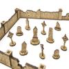 TowerRex Graveyard D&D Terrain Buildings, DND Accessories for Dungeons & Dragons, Pathfinder, Warhammer, Tabletop Battle Map Grid, Wargaming Terrain, Scenery for 32mm 28mm Miniatures view 2