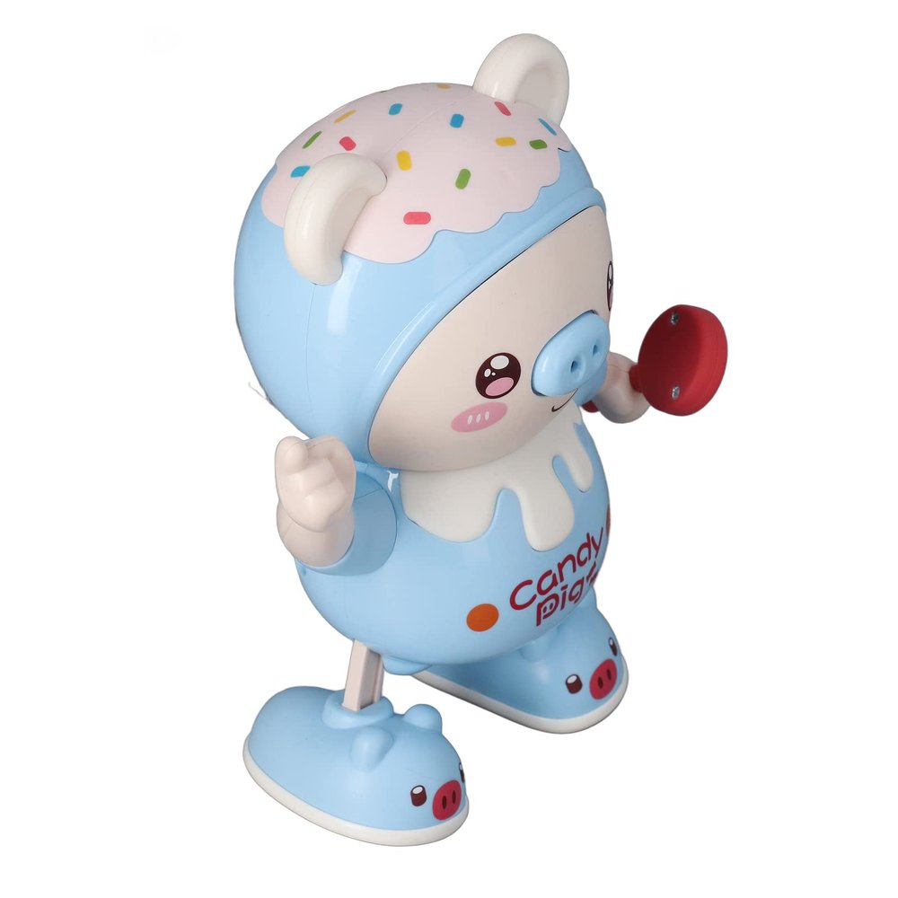 Electronic Dancing Pig, Play, Rounded Corner, Soft Lighting, Entertainment, Early Education, Clear Sound, Cute Dancing Pig, Music Toy for Home Use (Blue)