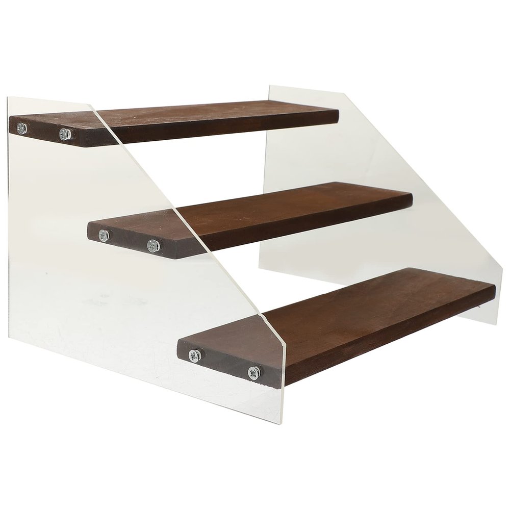 ARTIBETTER Display Rack for Collectibles Acrylic Desk Riser Shelf for Models and Figurines Sturdy Organizer Stand for Use