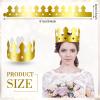 Crtiin 100 Pcs Gold Paper Crowns Birthday Party Bulk for Adults Classroom Students Hat Supplies Favors (Classic Style) view 2