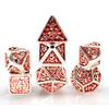 HS Warrior Dice Enamel Metal Dice Dragon Wars Polyhedral DND Dice Set (7pcs), RPG MTG and Other Table Games (Red) view 1