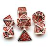 HS Warrior Dice Enamel Metal Dice Dragon Wars Polyhedral DND Dice Set (7pcs), RPG MTG and Other Table Games (Red) view 2