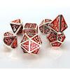 HS Warrior Dice Enamel Metal Dice Dragon Wars Polyhedral DND Dice Set (7pcs), RPG MTG and Other Table Games (Red) view 3