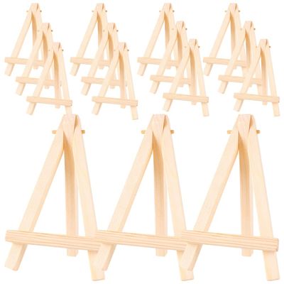 15pcs Mini Painting Easels Wooden Tripod Display Stand for Art Projects Photos and Signage for Classroom Parties and Home Decor