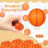 Leitee 120 Pcs Mini Basketball Soft Foam Stress Balls Small Squeeze Basketball Toys 1.6 inch Bouncy Ball for Anxiety Stress Relief Party Favor Decoration School Reward Present Game view 2
