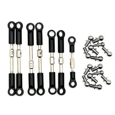 7Pcs Front Rear Tie Rod Servo Link Rod with Ball Head Screw for 144001 144010 124017 124019 RC Car Spare Parts