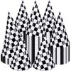 Teling 30 Pieces Birthday Party Hats Car/Cow Themed Paper Cone Hat Birthday Party Supplies Decorations for Kids (Race Car) view 1