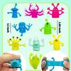 20 Pcs Finger Puppets Toys,Funny Colorful Monster Stretchy Finger Puppets,Soft Rubber Finger Doll Toys for Children's Party Favors view 2
