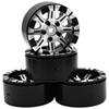 4Pack HIRCQOO Metal 1.9 inch Beadlock Wheel Rims 12 Hex Hubs CNC Machined Compatible with Axial SCX10 90046 SCX10-III Redcat Gen7 Gen8 RC4WD D90 Traxxas TRX4 MST 1/10 RC Crawler view 4
