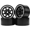 4Pack HIRCQOO Metal 1.9 Wheels 1.9'' Beadlock Wheel Rims Hubs 8 Holes Compatible with Traxxas TRX4 Axial SCX10 90046 SCX10-III RC4WD D90 D110 Redcat Gen7 Gen8 1/10 RC Crawler Car view 2