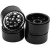 4Pack HIRCQOO Metal 1.9 Wheels 1.9'' Beadlock Wheel Rims Hubs 8 Holes Compatible with Traxxas TRX4 Axial SCX10 90046 SCX10-III RC4WD D90 D110 Redcat Gen7 Gen8 1/10 RC Crawler Car view 3