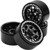 4Pack HIRCQOO Metal 1.9 Wheels 1.9'' Beadlock Wheel Rims Hubs 8 Holes Compatible with Traxxas TRX4 Axial SCX10 90046 SCX10-III RC4WD D90 D110 Redcat Gen7 Gen8 1/10 RC Crawler Car view 4