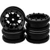 4Pcs HIRCQOO Plastic 1.9'' Beadlock Wheel Rims Hubs 1.9 Wheels Compatible with Axial SCX10 SCX10-II Traxxas TRX4 RC4WD D90 Tamiya CC01 RedCat Gen7 1/10 RC Crawler (Black) view 1