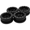 4Pcs HIRCQOO Plastic 1.9'' Beadlock Wheel Rims Hubs 1.9 Wheels Compatible with Axial SCX10 SCX10-II Traxxas TRX4 RC4WD D90 Tamiya CC01 RedCat Gen7 1/10 RC Crawler (Black) view 3