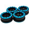 4Pcs HIRCQOO Plastic 1.9'' Beadlock Wheel Rims Hubs 1.9 Wheels Compatible with Axial SCX10 SCX10-II Traxxas TRX4 RC4WD D90 Tamiya CC01 RedCat Gen7 1/10 RC Crawler (Blue) view 3