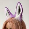 VIGVAN Handmade Rabbit Ears Cute Animal Ears Accessories Rabbit Ear Headband (M Purple) view 2