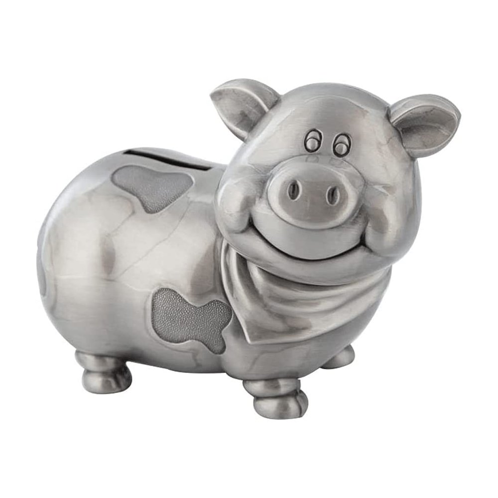 PAASHE Money Banks Metal Piggy Bank Creative Piggy Coin Can Large Capacity with Rubber Stopper Money Box Great Toy Gift for Boys and Girls Cute