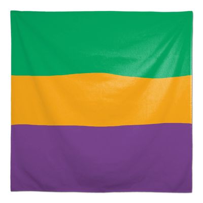 Creative Products Stripes Mardi Gras 58 x 58 Tablecloth