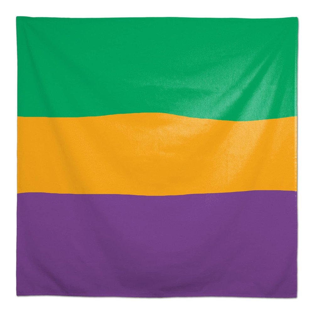 Creative Products Stripes Mardi Gras 58 x 58 Tablecloth