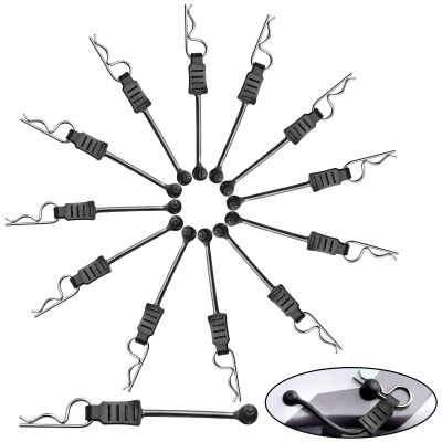 GoHobby RC Body Clips with Pull Tabs for Traxass TRX4 Arrma Axial SCX10 Redcat HSP Himoto 1/8 1/10 RC Car Shell, 20-Pack (Silver)