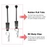 GoHobby RC Body Clips with Pull Tabs for Traxass TRX4 Arrma Axial SCX10 Redcat HSP Himoto 1/8 1/10 RC Car Shell, 20-Pack (Silver) view 3