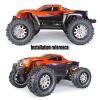 RCLIONS 4.3" Beadlock Wheel Aluminum 24mm Hex/12.5mm Hole for X-MAXX 1/5th RC Truck Car view 2