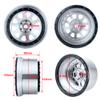 RCLIONS 4.3" Beadlock Wheel Aluminum 24mm Hex/12.5mm Hole for X-MAXX 1/5th RC Truck Car view 3