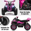 Soar Four Wheeler for - Electirc Toddler 4 Wheeler for 3-6, Ride on ATV 12v Battery Powered, Quad with LED Lights, Music, High Low Speed, USB/TF, Treaded Tires, Pink view 2