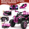 Soar Four Wheeler for - Electirc Toddler 4 Wheeler for 3-6, Ride on ATV 12v Battery Powered, Quad with LED Lights, Music, High Low Speed, USB/TF, Treaded Tires, Pink view 3