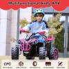 Soar Four Wheeler for - Electirc Toddler 4 Wheeler for 3-6, Ride on ATV 12v Battery Powered, Quad with LED Lights, Music, High Low Speed, USB/TF, Treaded Tires, Pink view 4