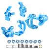 GoHobby Caster Blocks Steering Blocks Rear Stub Axle Carriers Aluminum Upgrades Set for Traxxas 4-Tec 2.0 3.0 1/10 RTR RC Touring Car (Blue) view 1