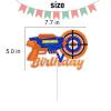 Dart Gun Cake Topper for Boys Men Dart War Party Supplies Target Bullet Cake Decorations Target Gun Happy Birthday Cake Decor Gun Theme Party Supplies view 4