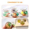 Zerodeko 3pcs Miniature Decorative Fish Tank Models Realistic Dollhouse Accents Wear-Resistant Desktop Decor for Tiny House Landscaping for Home Office Displays view 2