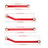 GoHobby High Clearance Steering Links Set for Axial SCX24 C10 AXI00001 Wrangler JLU AXI00002, 8PCS (Red) view 2