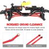 GoHobby High Clearance Steering Links Set for Axial SCX24 C10 AXI00001 Wrangler JLU AXI00002, 8PCS (Red) view 4