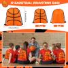 LEIFIDE 48 Pcs Basketball Party Favors 12 Sets Silicone Bracelet Drawstring Treat Bag Mini Stress Ball Keychains for Basketball Birthday Party Supplies view 2