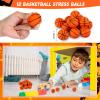 LEIFIDE 48 Pcs Basketball Party Favors 12 Sets Silicone Bracelet Drawstring Treat Bag Mini Stress Ball Keychains for Basketball Birthday Party Supplies view 3