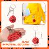 LEIFIDE 48 Pcs Basketball Party Favors 12 Sets Silicone Bracelet Drawstring Treat Bag Mini Stress Ball Keychains for Basketball Birthday Party Supplies view 4