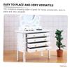 jojofuny Dollhouse Miniature Dressing Table Scale Wooden Makeup Vanity Mirror for Mini House Bedroom Decor Realistic Design Essential Doll Furniture view 4