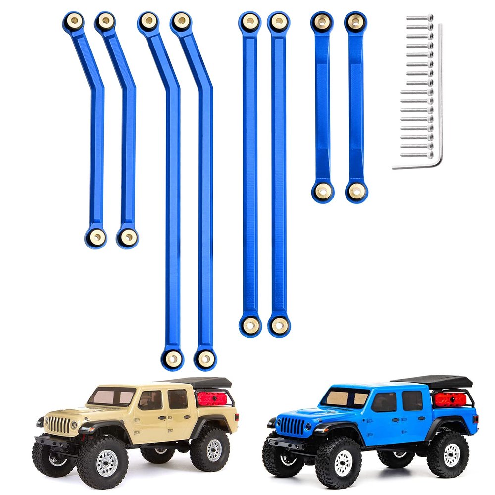 GoHobby High Clearance Front Links Set for Axial SCX24 Gladiator AXI00005, 8PCS (Blue)